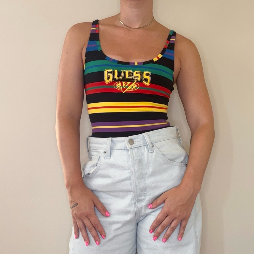 GUESS x J. Balvin Striped Bodysuit